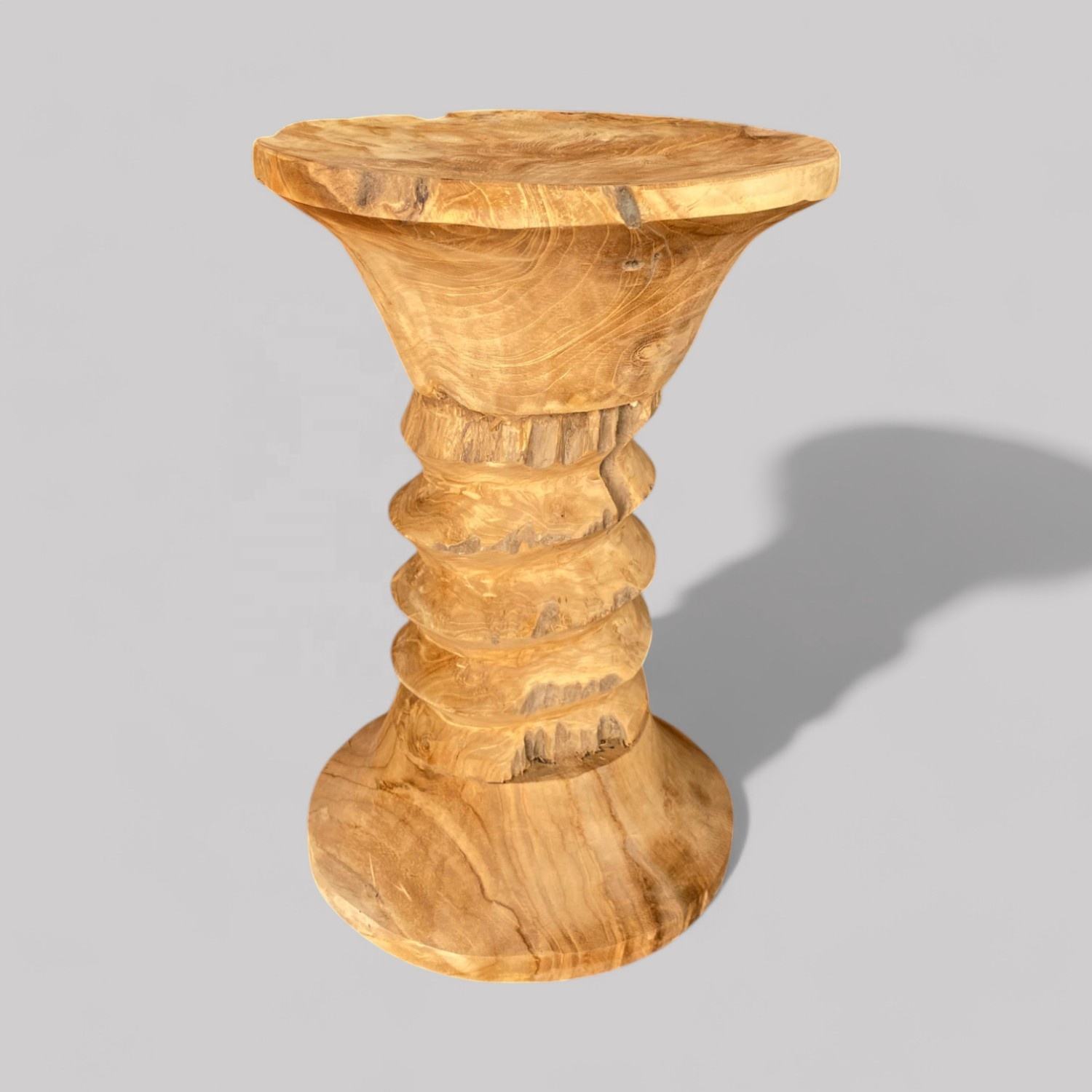 Rustic Teak Root Stool