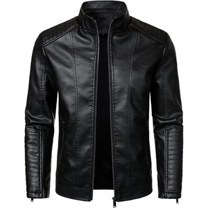 Men's Premium Quality Leather Jacket Fashionable Cow Leather Jacket Winter Motorcycle Racing bomber jacket for men - Product Image 3