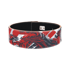 Cinturón de Gimnasio de Piel Vacuna Premium con Diseño Personalizado Impreso, Resistente, Transpirable y Ajustable con Hebilla de Palanca para Entrenamiento y Levantamiento de Pesas - Product Image 5