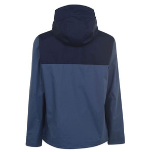 Chaqueta Impermeable Azul Marino con Capucha para Hombre, Diseño Color Block, Casual, para Exteriores, con Cierre de Cremallera, Exterior de Poliéster, Chaqueta de Dos Paneles - Product Image 6