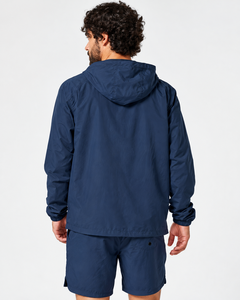 Conjunto de cortavientos informal con capucha para hombre, sudadera ligera con cremallera completa y pantalones cortos a juego, conjunto de ropa deportiva para exteriores, ropa premium para hombre - Product Image 2