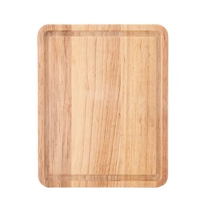Tabla de cortar rectangular de madera antideslizante con asa - Product Image 4
