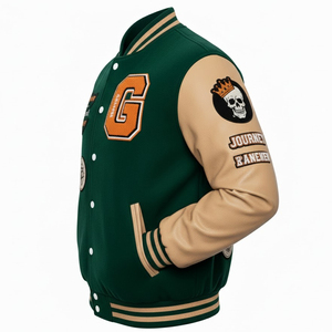 Wholesale Custom Long Sleeve Baseball Wool Varsity Jacket For <b>Boys</b> High Quality Wool Body Letterman Varsity Jackets - Product Image 3