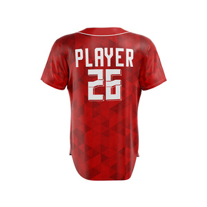 Maillots de baseball personnalisés pour équipes professionnelles unisexes adultes, respirants, à séchage rapide, 100 % polyester, imprimés par sublimation, pour équipes universitaires - Product Image 2