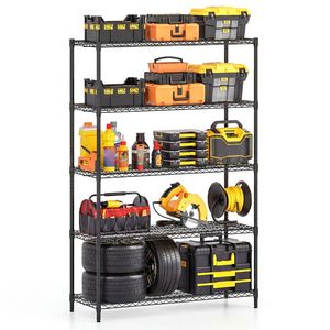 Scaffalatura Metallica a 5 Ripiani per Garage con Rastrelliera a V - Product Image 2