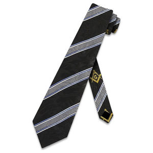 Corbata Masónica Personalizada con Diseño y Color a Medida para Hombre, Corbata con Escuadra y Compás Dorados, Corbata de Prestigio para Logia - Product Image 1