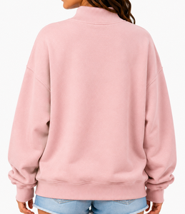 Sudadera de cuello alto para mujer al por mayor de Texas, con logo personalizado, bordado de guinga, ajuste holgado, de algodón polar transpirable, tipo jersey. - Product Image 6