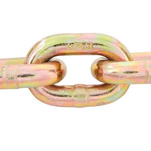 Catena di traino e legatura DOT certificata per trasporto merci, limite di carico 7100 libbre, 3/8FT x 20FT, G80, con ganci di aggancio e prodotto per reggiatura - Product Image 1