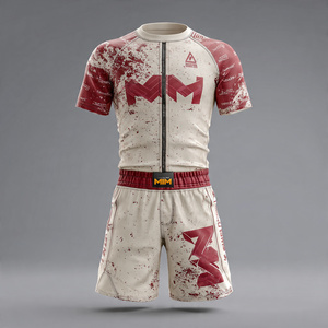 Tenue de combat MMA, combinaison de boxe par sublimation, combinaisons MMA pour hommes, 100% polyester, séchage rapide, légères, uniformes MMA - Product Image 5