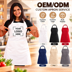 Delantal de Cocina Unisex de Algodón Tejido de 140 GSM con Estampado Digital, Correa Ajustable para el Cuello, Logotipo Personalizado, Venta al Por Mayor - Product Image 3