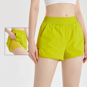 New Arrived Breathable Running Gym <b>Shorts</b> for Women Summer Sports <b>Yoga</b> <b>Shorts</b> With Pockets - Product Image 4