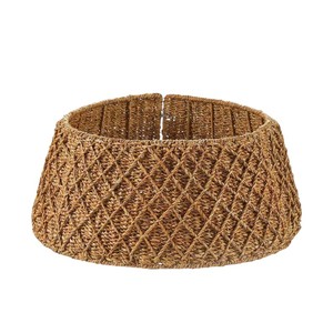 Collar para Árbol de Navidad Hecho a Mano con Hierba Marina, Base Rústica para Árbol, Cubierta para Cesta, Decoración Navideña - Product Image 4