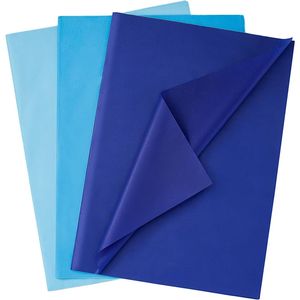 Papel de Seda Azul para Bolsas de Regalo, 115 Hojas, 14 x 20 Pulgadas, 3 Colores para Manualidades, Bodas, Cumpleaños y Día de la Independencia - Product Image 1