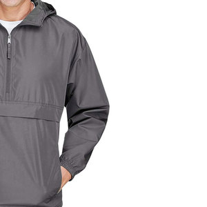 Outdoor Patched <b>Pullover</b> <b>Jacket</b> for <b>Men</b> Custom Half Zip Nylon Anorak Hooded Wind <b>Men</b> Windbreaker <b>jacket</b> for <b>men</b> - Product Image 3