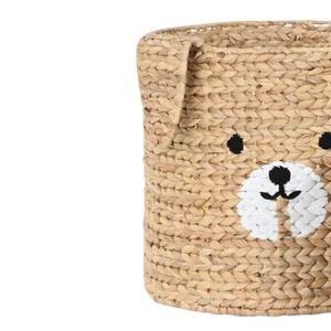 <b>Large</b> Dog Water Hyacinth <b>Storage</b> <b>Basket</b> Woven Puppy Animal Toy Organizer Bin Cute Kids Nursery Room Laundry Hamper - Product Image 2