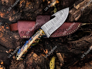 Couteau tactique à lame fixe en acier Damas OEM, pointe tombante, pour camping, chasse et survie, avec manche personnalisé - Product Image 2