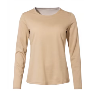 New Casual Women <b>Top</b> <b>plain</b> dyed Cotton <b>Long</b> <b>Sleeves</b> Eco-Friendly Summer High Quality T-Shirt - Product Image 3