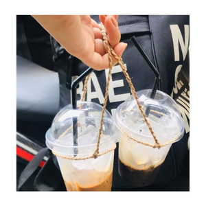 Best Seller Handmade Seagrass Cup Holder For Takeaway <b>Coffee</b> Cups Reusable Drink Carrier Accessory For Beverage Brands Wholesale - Product Image 5