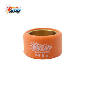 Rodillos de polea CVT de latón SUN Racing 8G 20x12mm para MIO125/MIOi125/NMAX155/AEROX155, naranja, de Taiwán, nuevos, para scooter, reacondicionamiento/actualización - Product Image 3