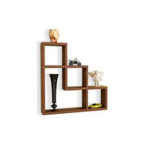 Modern Green Wood Hexagon Floating Shelf Set Wall Mounted <b>Adjustable</b> Non-Folding Corner Display <b>Shelves</b> Geometric Storage Rack - Product Image 3