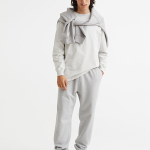 Silk Screen Printed Quick Dry Athletic <b>Trousers</b> & Warm Sweat Pants for <b>Men</b> Winter Use 100% Cotton <b>Elastic</b> Waist - Product Image 1
