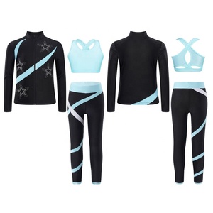 Ropa de Baile para Niños, Ropa de Entrenamiento de Patinaje Artístico, Ropa de Gimnasia, 3 uds., 6-16 - Product Image 5