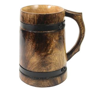 Mug à bière en bois de chêne artisanal TIMELESS CRAFT, intérieur en acier inoxydable, couleurs personnalisables, logo, design classique pour les entreprises - Product Image 6