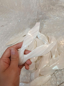 ช้อนเปลือกหอยมุกทำมือ ด้ามสั้น รูปทรงพัด ใช้กับเครื่องล้างจานได้ ภาชนะหรูหราสำหรับใช้ในชีวิตประจำวัน - Product Image 6