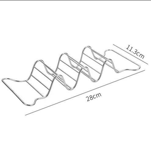 Hot Sale Taco Holder <b>Stand</b> Premium Quality Stainless Steel Dishwasher Safe Metal Rack <b>Plate</b> Tray for Restaurant Supplies - Product Image 1