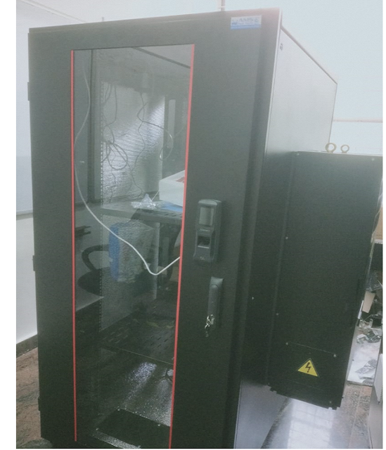 Climate Controlled Data Networking Rack Enclosure with Precision Cooling Module for Enterprise Server Installations