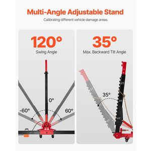 Raddrizzatore per telai auto 6T, attrezzatura per riparazione carrozzeria, pompa idraulica a pedale 6000 PSI con montante girevole incluso - Product Image 3