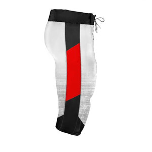 Uniforme de Fútbol Americano Personalizado, Jersey Sublimado, Pantalones Cortos Deportivos para Hombre, Transpirables, Cuello en V, 55 Gris Rojo Negro - Product Image 5