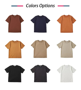 T-shirt en coton uni surdimensionné pour homme, manches courtes, col rond, coupe décontractée, jersey uni teint, longueur normale - Product Image 5
