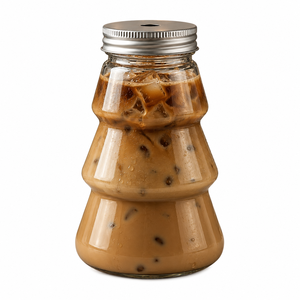 500ml PET <b>Plastic</b> Transparent Design Bottle CT500-33 with 55mm Twist <b>Cap</b> for Tea ODM/OEM - Product Image 1
