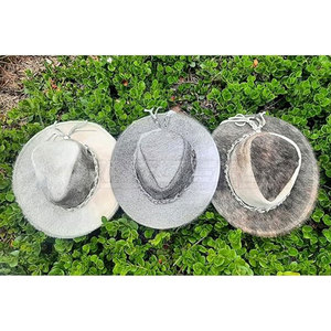 Sombrero de Vaquero de Cuero, Diseño Vaquero Vintage, Construcción de Cuero Resistente, Ajuste Cómodo, Uso en Aventuras al Aire Libre - Product Image 2