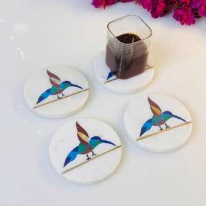 แผ่นรองแก้วหินอ่อนลายดอกไม้ งานแฮนด์เมด คุณภาพดี ดีไซน์ไม่ซ้ำใคร  ธีมทางศาสนา สำหรับใช้ในห้องรับประทานอาหารและห้องครัว ขายส่ง ราคาดีที่สุด - Product Image 1