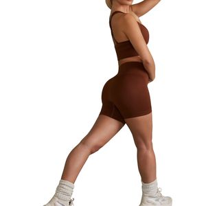 Ensemble de sport pour femme grande taille : short sans couture taille mi-haute et brassière de sport, séchage rapide, respirant, pour la gym, l'entraînement, le fitness et le yoga - Product Image 3