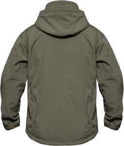 Outdoor Breathable <b>Plus</b> <b>Size</b> Waterproof Fleece Stand <b>Jacket</b> Hunting Windbreaker Ski Coat Hiking <b>Rain</b> Camping Fishing Print - Product Image 4