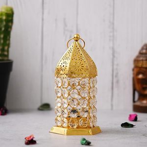 Premium Crystal Lantern Shape <b>Tealight</b> Candle <b>Holder</b> for Elegant Home Decor Festive Lighting - Product Image 6