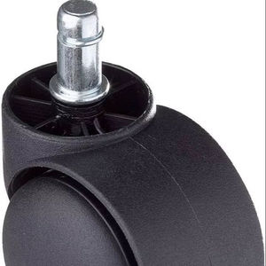 Rueda giratoria doble con rosca negra de 50 mm - Product Image 1