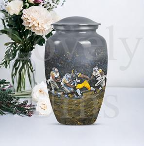 Urne commémorative pour joueur de football, urne pour cendres humaines, souvenir de crémation, urne décorative pour hommage sportif - Product Image 3