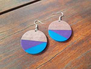 Handmade Wooden Resin Earrings MN EXPORTS Fashion Jewelry Women Geometric <b>Drop</b> Customized Design Bohemian Lightweight - Product Image 1