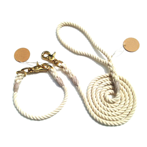 Handmade Floral Pattern Luxury Style Cotton Rope <b>Dog</b> <b>Leash</b> with Feather Decoration - Product Image 4
