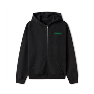 Sweat à capuche zippé intégral pour homme en molleton de coton épais 430 g/m² avec surpiqûres contrastées, coupe oversize, style streetwear, hiver - Product Image 4