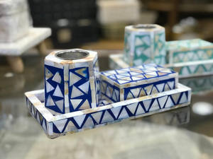 Bandeja para servir con incrustaciones de hueso hecha a mano con quemador de incrustaciones de concha de perla madre, el mejor regalo para el hogar, utensilios de cocina, barra de almacenamiento decorativa - Product Image 4