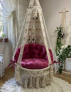 Columpio de macramé, silla columpio de macramé, columpio personalizado, columpio redondo de macramé, regalo de inauguración de casa - Product Image 1