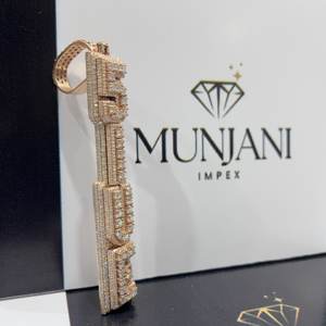 Cadena Cubana de Lujo, Plata de Ley 925, Joyería Hip Hop para Hombre, Colgante con Baño de Oro de 14k, Corte Brillante con Temática de Diamantes, Certificado IGI - Product Image 6