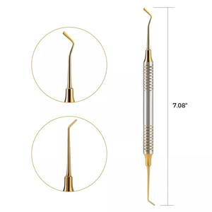 Ensemble d'instruments de restauration dentaire en résine composite MIANBRO ENTERPRISES, 6 pièces, revêtement en titane doré, équipement manuel de restauration, CE - Product Image 5