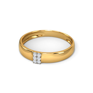 วงแหวนทรงสี่เหลี่ยมประดับเพชรปลูกในห้องปฏิบัติการ - Product Image 1