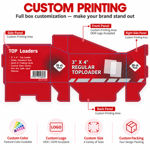 Porta Carte PVC 35PT All'ingrosso, <span class=keywords><strong>Toploader</strong></span> 3x4 in Plastica Ultra Trasparente Rigido per Carte Sportive e da Collezione - Product Image 3